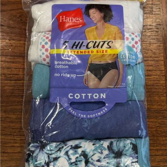 Women’s Hanes Tagless Hi Cuts 5 Pack Underwear - Picture 3 of 7